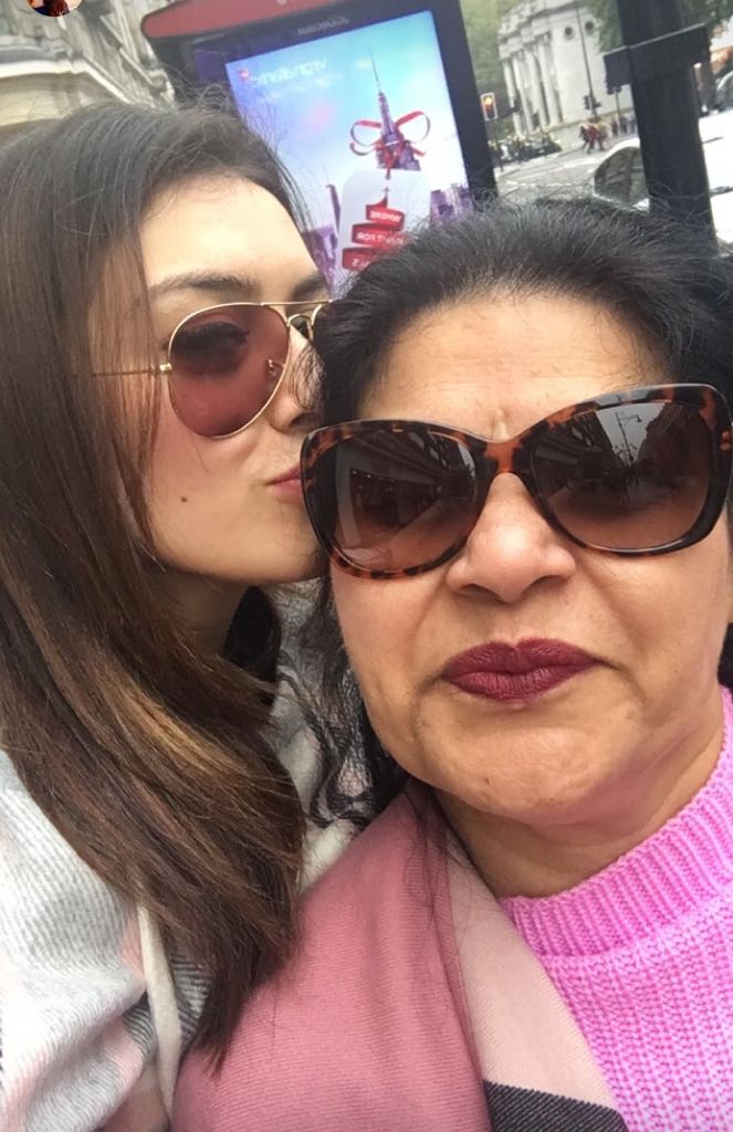 Hansika and mother in London