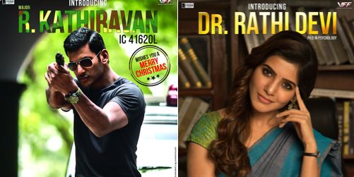 Irumbu Thirai character posters.