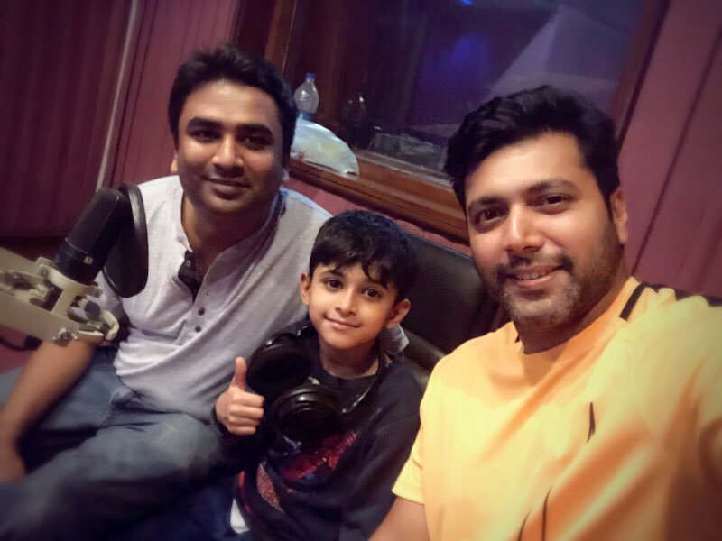 Jayam Ravi's son Aarav completes dubbing for Tik Tik Tik