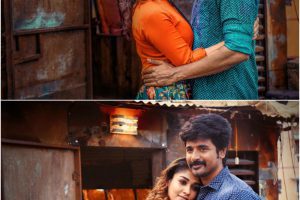 Stills of Nayanthara and Sivakarthikeyan in 'Velaikkaran'.