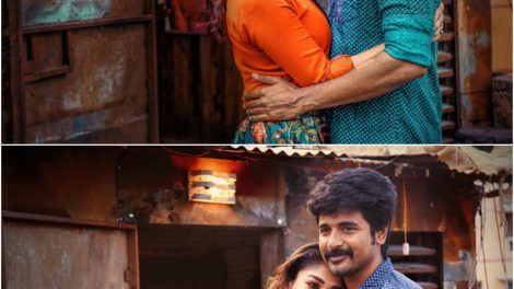 Stills of Nayanthara and Sivakarthikeyan in 'Velaikkaran'.