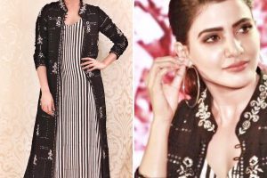 Samantha at Irumbu Thirai teaser launch.