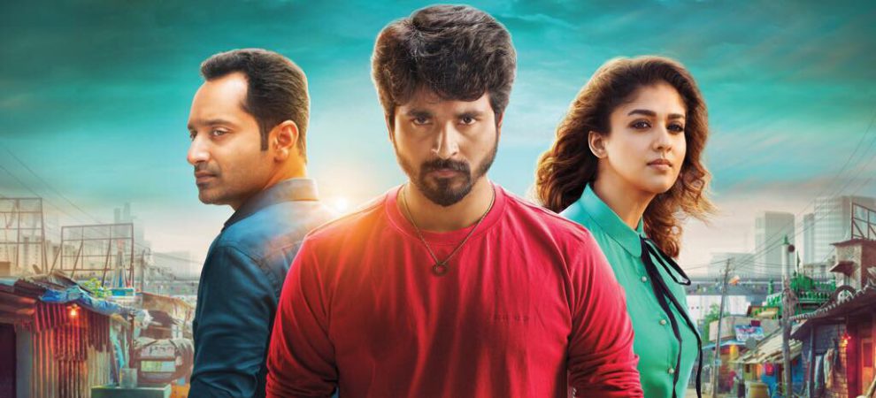 Sivakarthikeyan, Fahadh Faasil and Nayanthara in Velaikkaran poster.