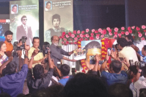 Kizhakku Africavil Raju launched by Rajinikanth by clapping the first shot, in the presence of Kamal Haasan.