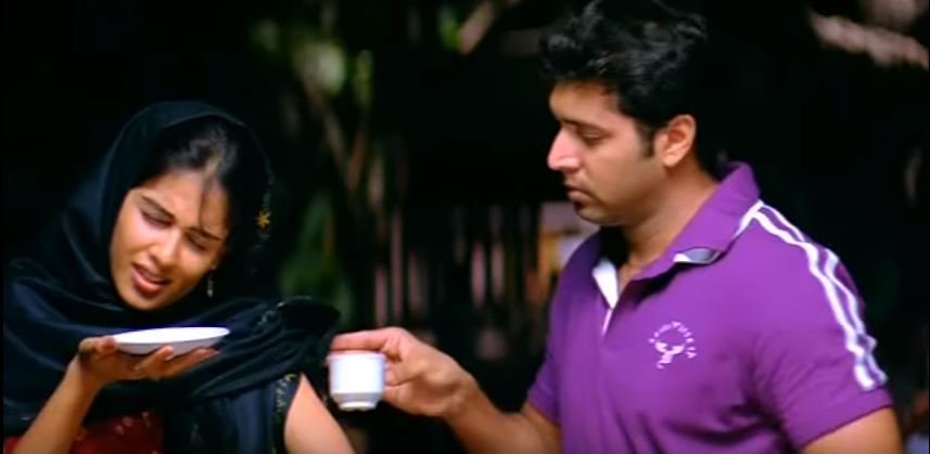 A still from Adada song in Santhosh Subramaniam.