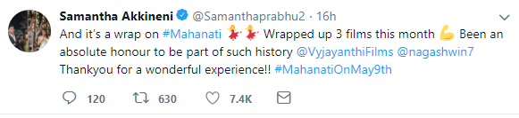 Samantha talks about working on Mahanati