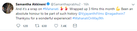 Samantha talks about working on Mahanati 