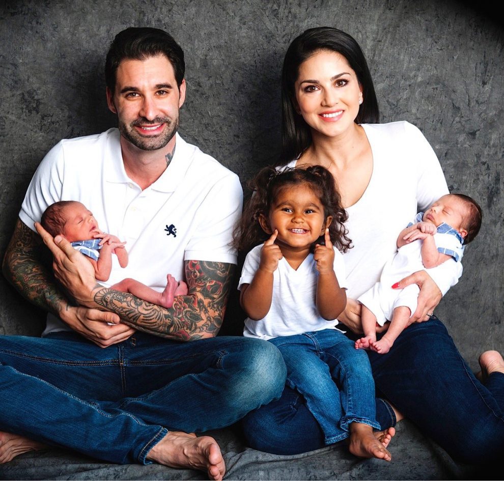 Sunny Leone and Daniel Weber celebrate the birth of their twins.