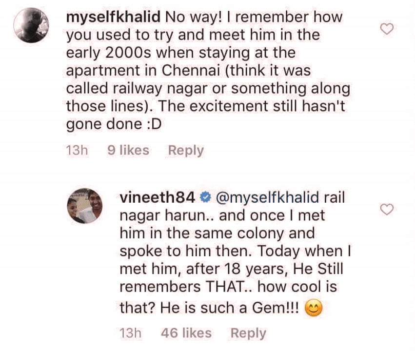 Vineeth Sreenivasan has all praises for Thala Ajith.