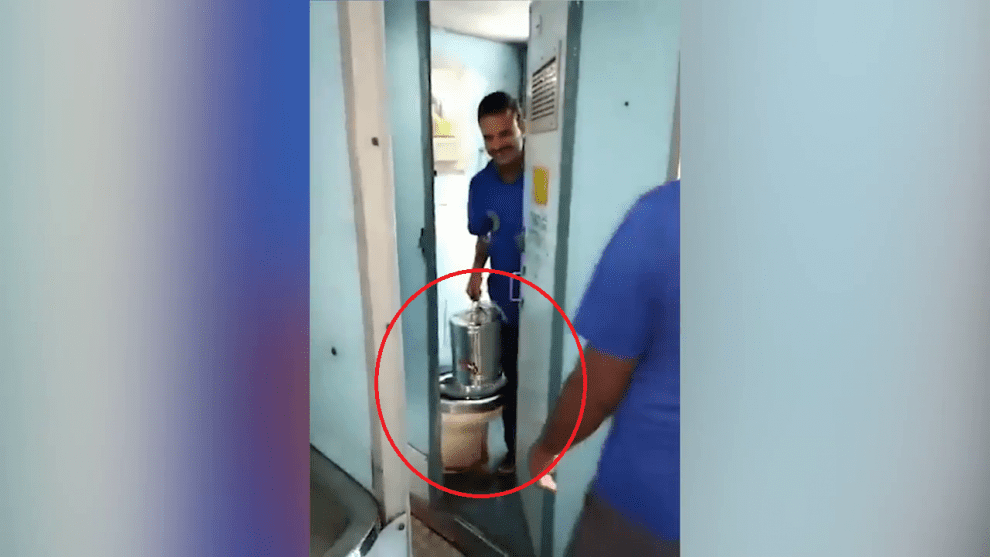 Water from toilet used to prepare tea on train