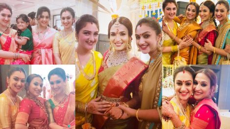 Pritha Hari and Sridevi Vijaykumar attend Soundarya Rajinikanth and Ved Vishagan wedding