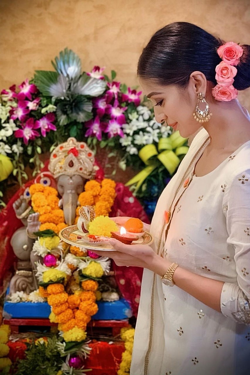 Actress Raai Laxmi - Vinayagar Chathurthi celebration