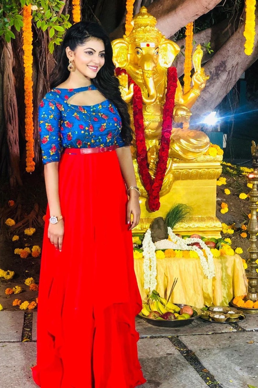 Actress Athulya Ravi - Vinayagar Chathurthi celebration
