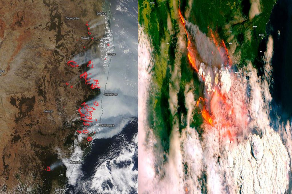 Satellite View - Bush Fire