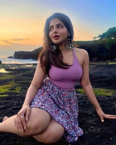 Iswarya Menon Shines in Lavender Outfit