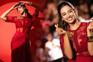 Meenakshi Chaudhary Stuns in a Bold Red Outfit