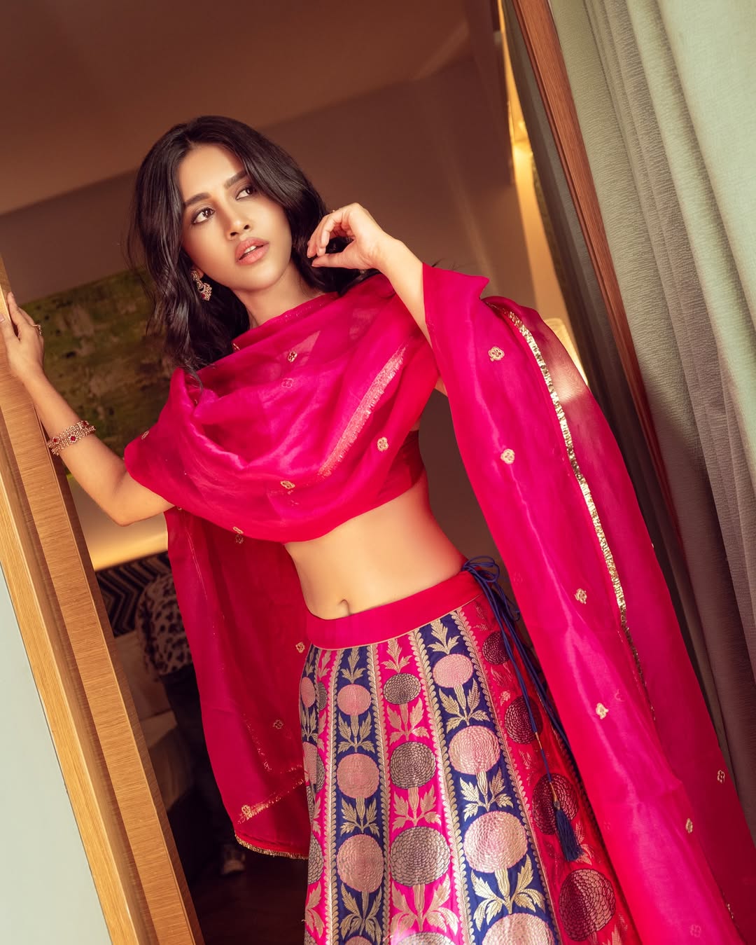 Nabha Natesh Stuns in Lehenga and set trends on the internet