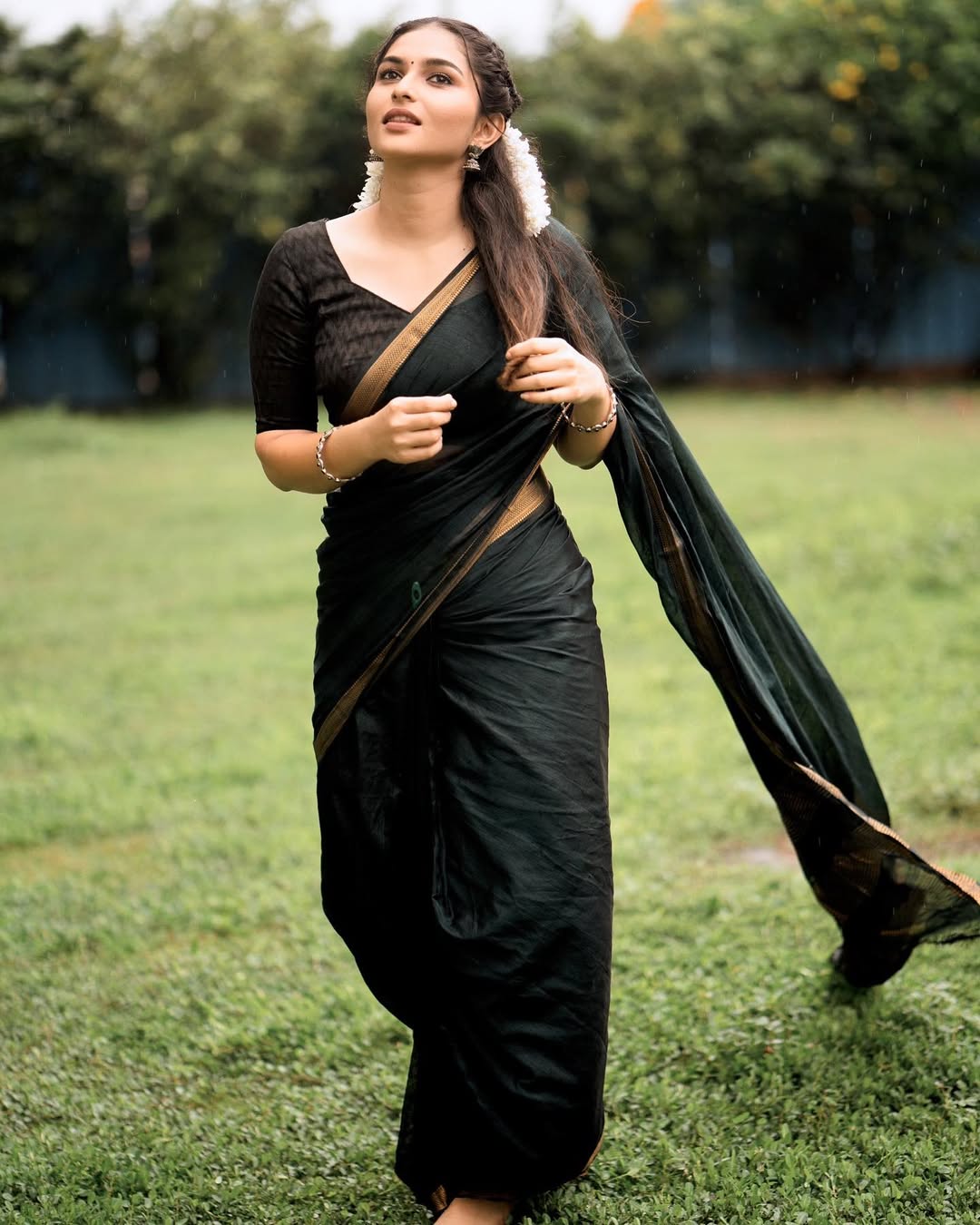 Kayadu Lohar Stuns in a Black Outfit