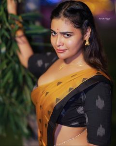 Dharsha Gupta Stuns in 3 Different Saree Avatars