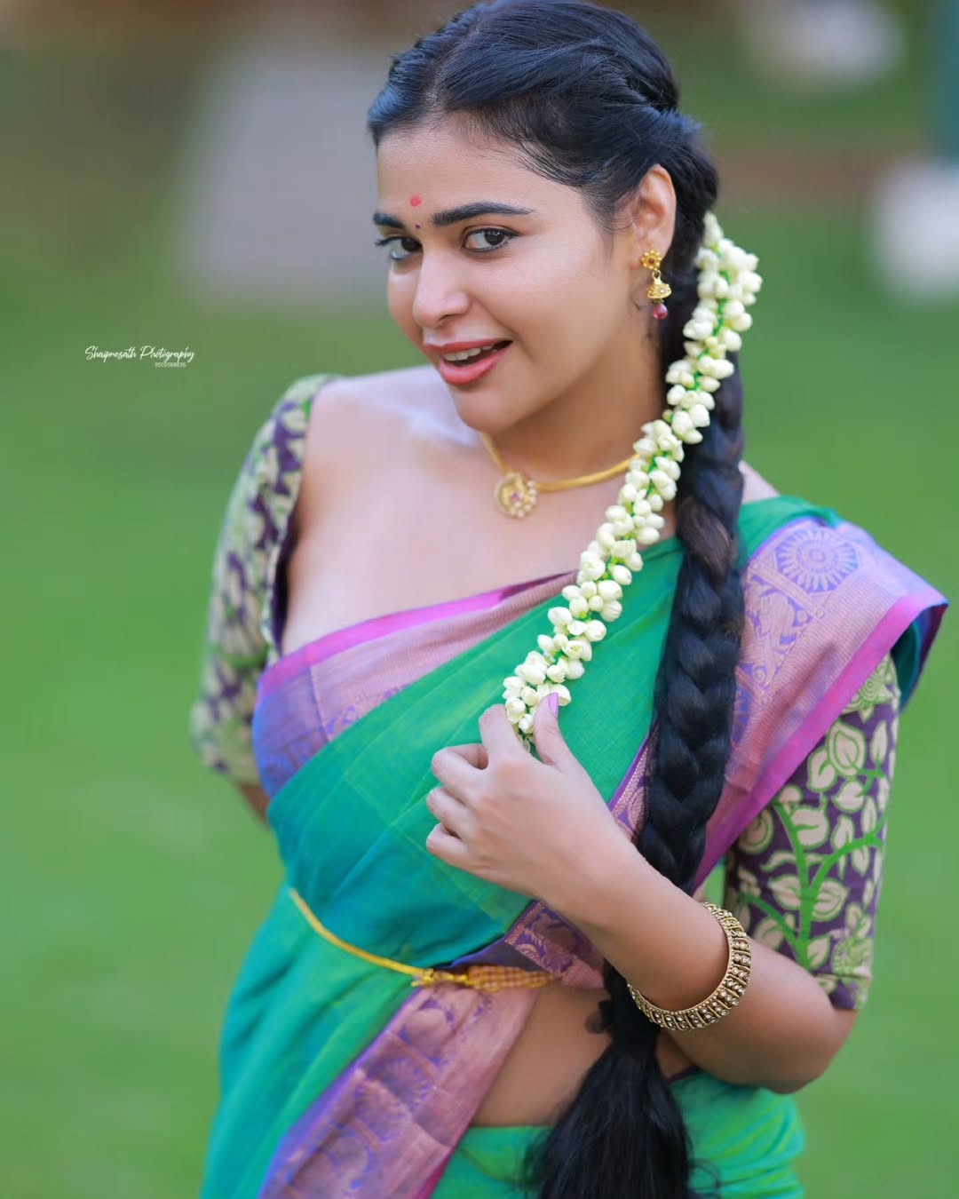 Dharsha Gupta Stuns in 3 Different Saree Avatars