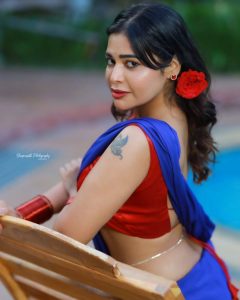 Dharsha Gupta Stuns in 3 Different Saree Avatars