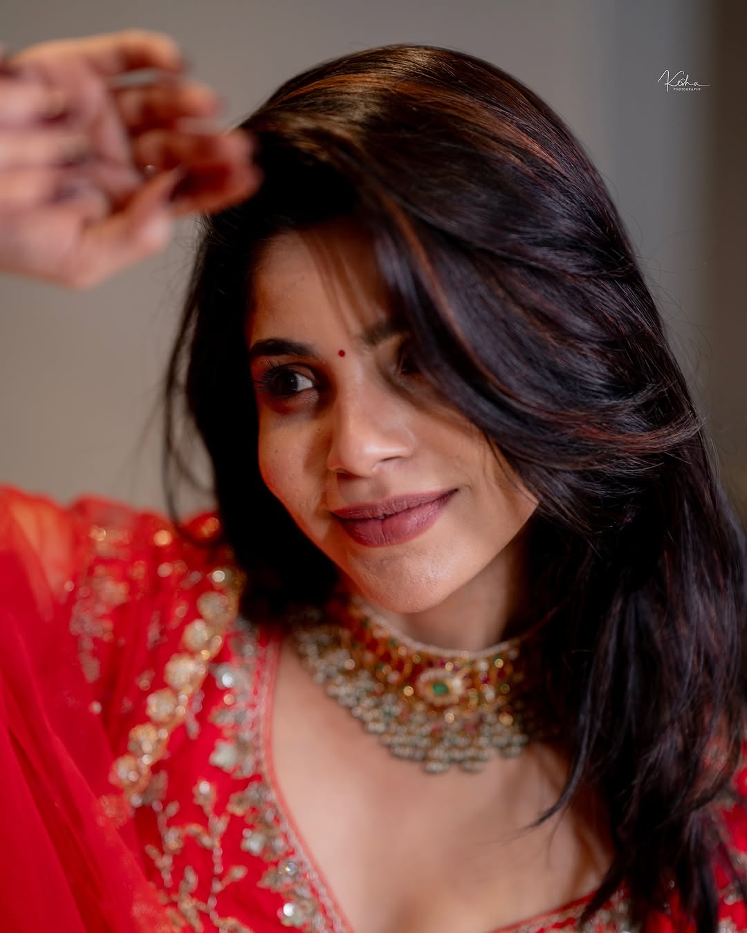 Divya Bharathi Mesmerizes in Red Outfit