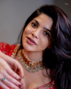 Divya Bharathi Mesmerizes in Red Outfit
