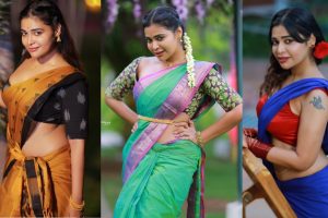 Dharsha Gupta Stuns in 3 Different Saree Avatars