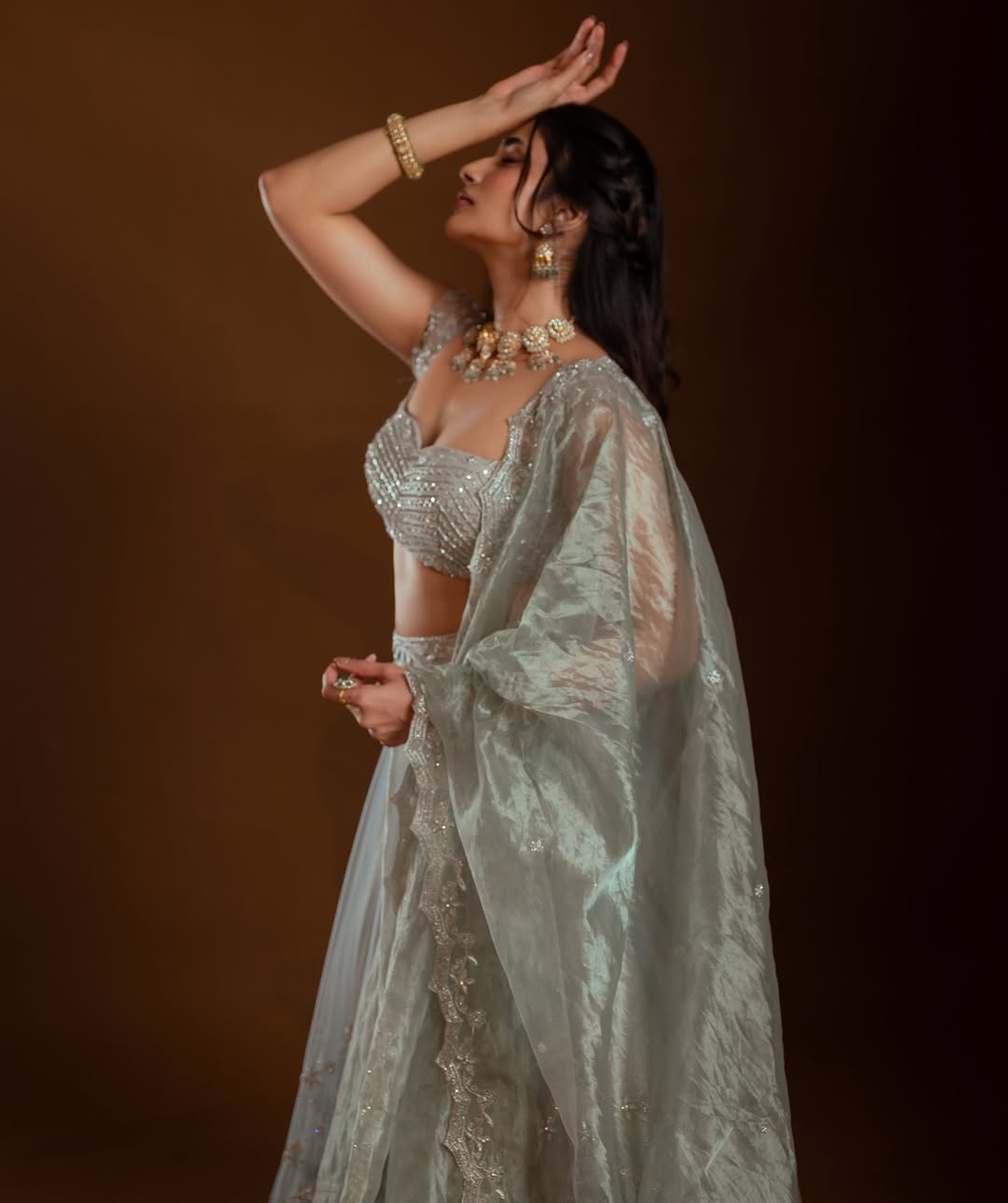 Losliya Looks Gorgeous in Lehenga Outfit