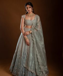 Losliya Looks Gorgeous in Lehenga Outfit