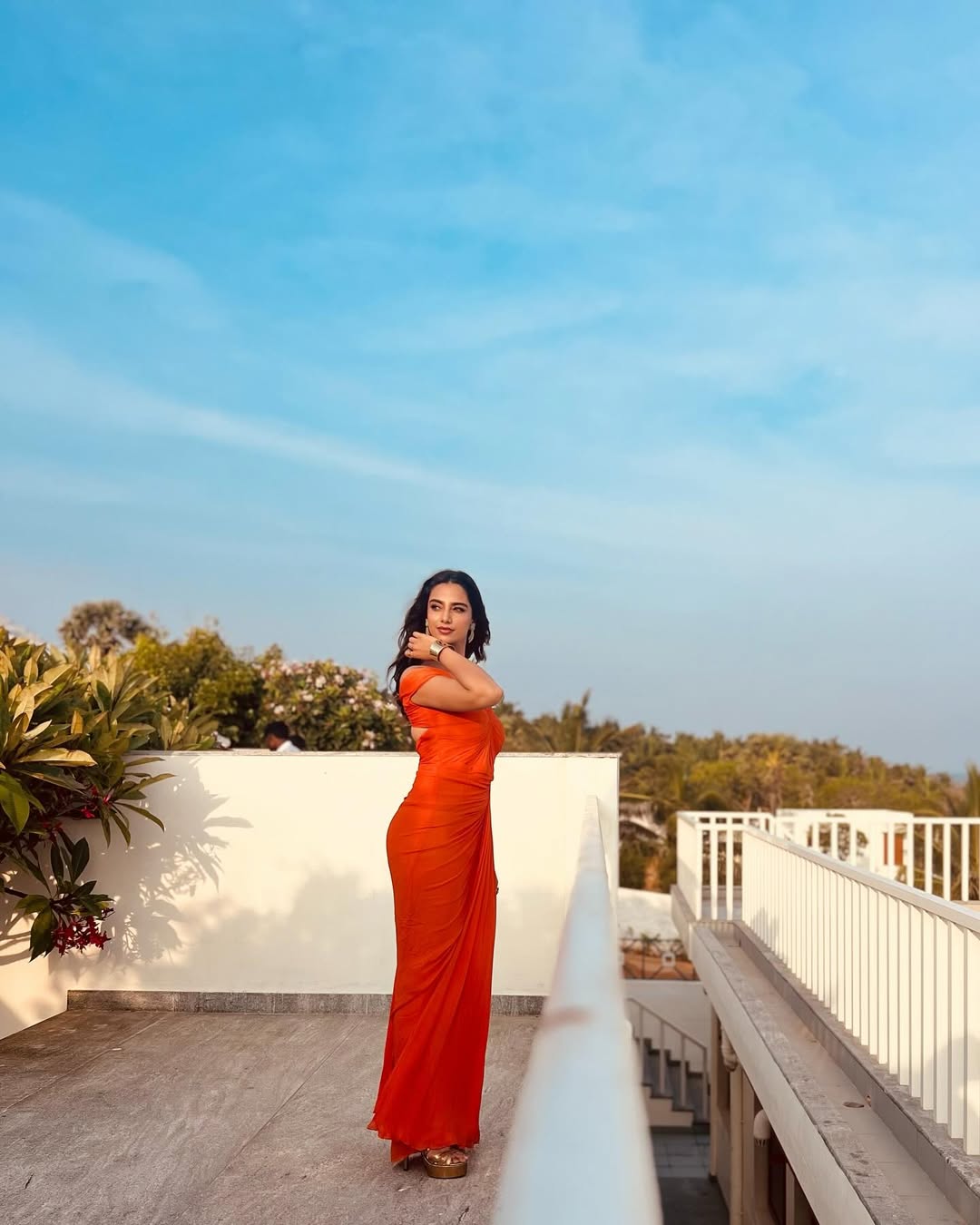Meenakshi Chaudhary Glows in Golden Outfit