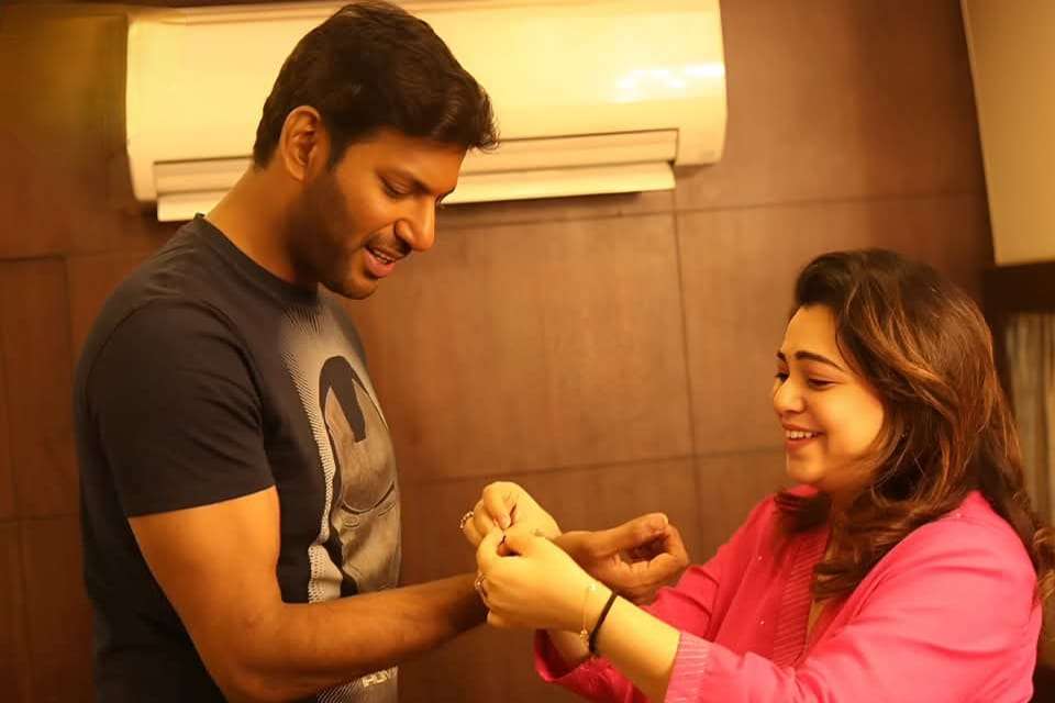 Vishal Celebrates Raksha Bandhan with His Sister
