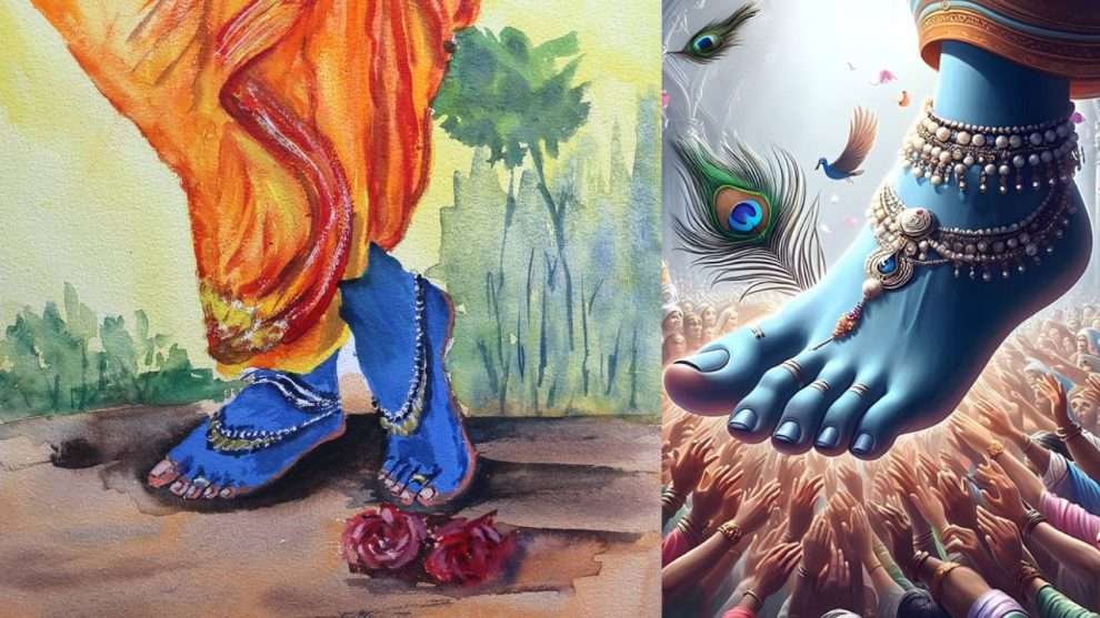 கோகுலாஷ்டமி அன்று கண்ணன் பாதம் வரைவது ஏன்? | Why is Lord Kannan's feet painted on Gokulashtami?